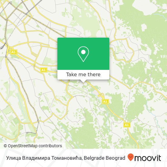 Улица Владимира Томановића map