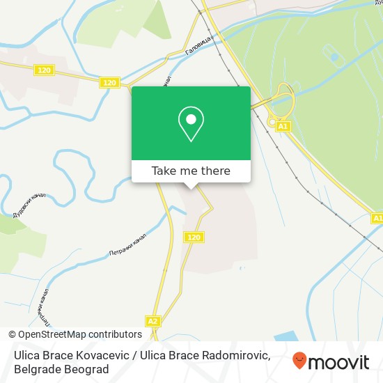 Ulica Brace Kovacevic / Ulica Brace Radomirovic map