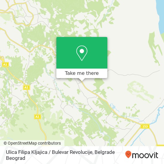 Ulica Filipa Kljajica / Bulevar Revolucije map