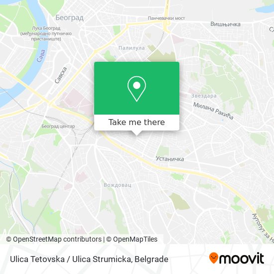 Ulica Tetovska / Ulica Strumicka map