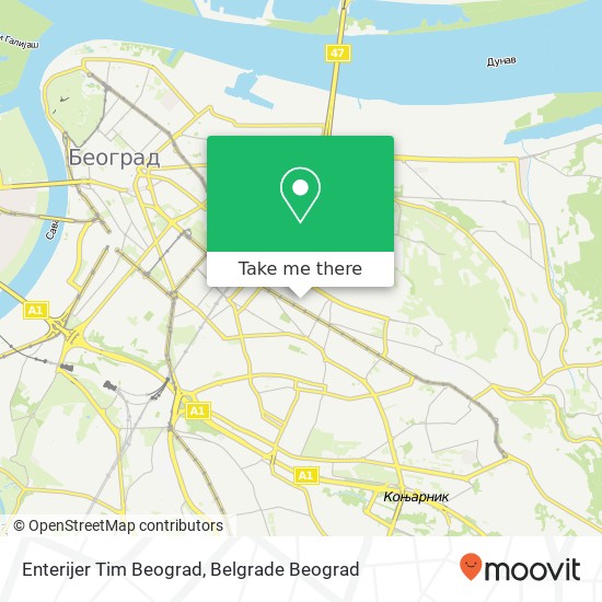 Enterijer Tim Beograd map