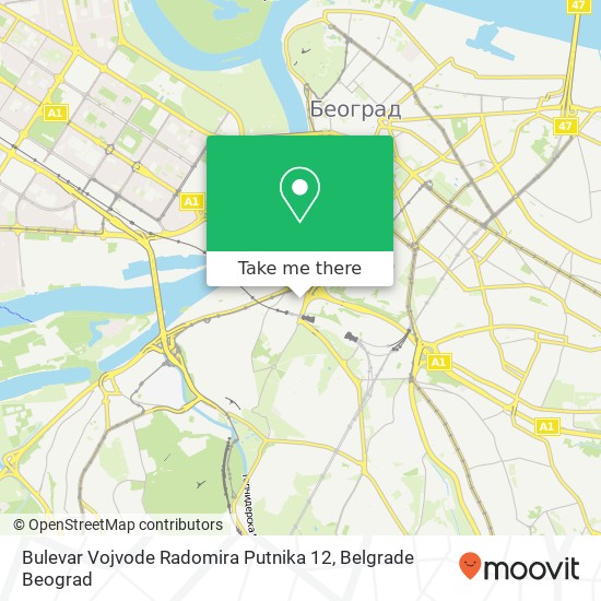 Bulevar Vojvode Radomira Putnika 12 map