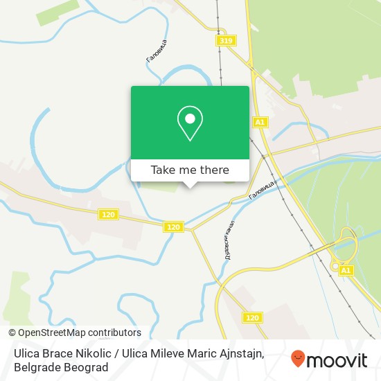 Ulica Brace Nikolic / Ulica Mileve Maric Ajnstajn map