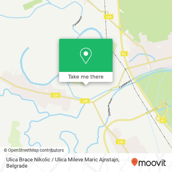 Ulica Brace Nikolic / Ulica Mileve Maric Ajnstajn map