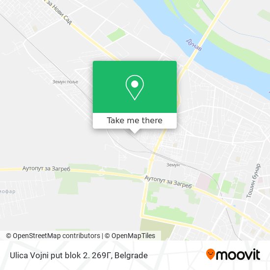 Ulica Vojni put blok 2. 269Г map