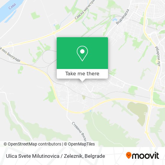 Ulica Svete Milutinovica / Zeleznik map