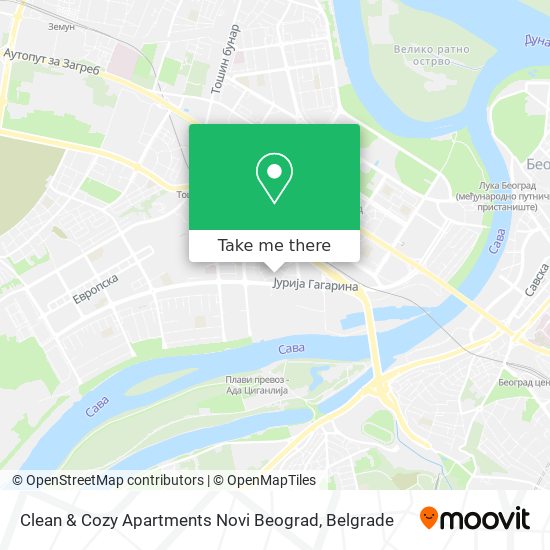 Clean & Cozy Apartments Novi Beograd map