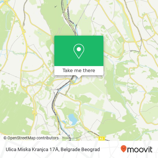 Ulica Miska Kranjca 17А map