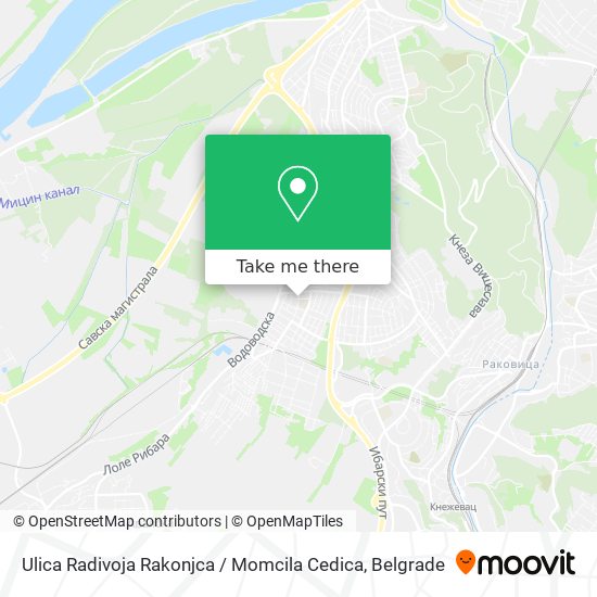 Ulica Radivoja Rakonjca / Momcila Cedica map