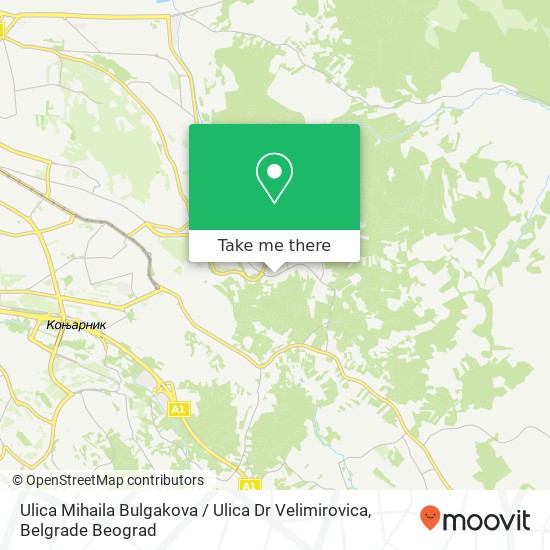 Ulica Mihaila Bulgakova / Ulica Dr Velimirovica map