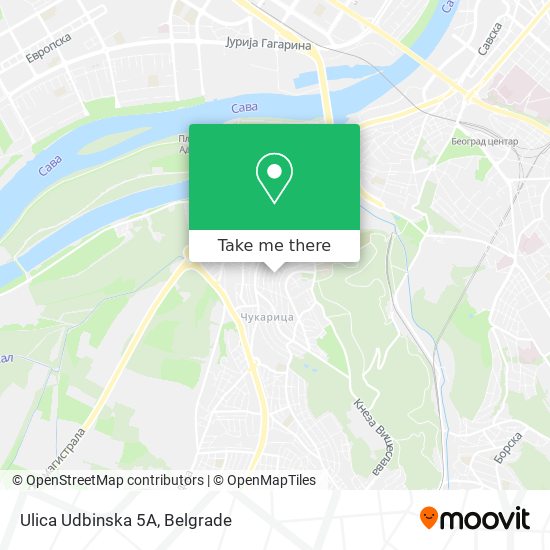 Ulica Udbinska 5А map