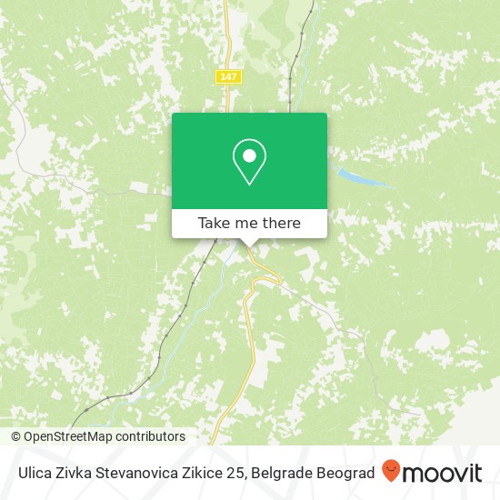 Ulica Zivka Stevanovica Zikice 25 map