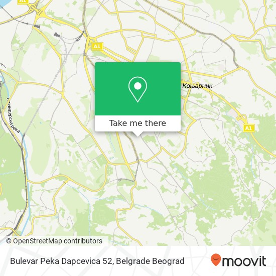 Bulevar Peka Dapcevica 52 map