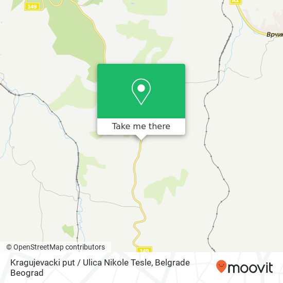 Kragujevacki put / Ulica Nikole Tesle map