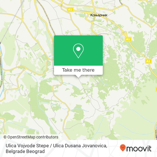 Ulica Vojvode Stepe / Ulica Dusana Jovanovica map