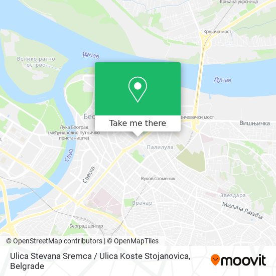 Ulica Stevana Sremca / Ulica Koste Stojanovica map