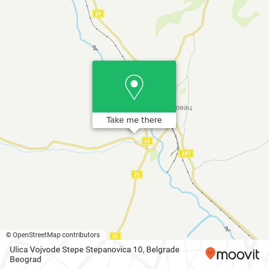 Ulica Vojvode Stepe Stepanovica 10 map