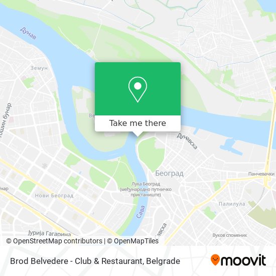 Brod Belvedere - Club & Restaurant map