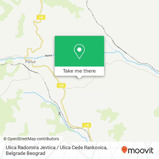 Ulica Radomira Jevtica / Ulica Cede Rankovica map