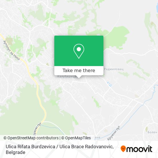 Ulica Rifata Burdzevica / Ulica Brace Radovanovic map