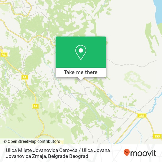 Ulica Milete Jovanovica Cerovca / Ulica Jovana Jovanovica Zmaja map