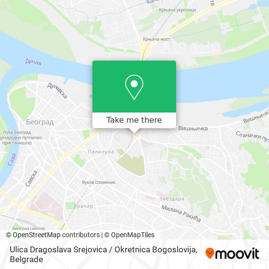 Ulica Dragoslava Srejovica / Okretnica Bogoslovija map