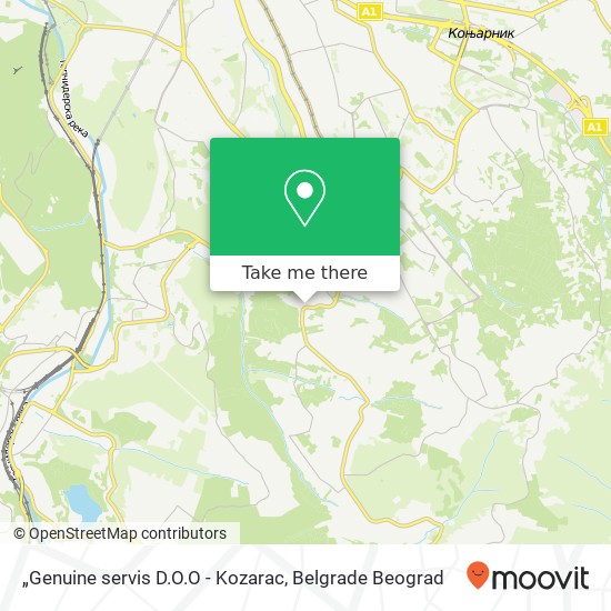 „Genuine servis D.O.O - Kozarac map