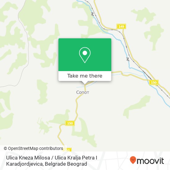 Ulica Kneza Milosa / Ulica Kralja Petra I Karadjordjevica map