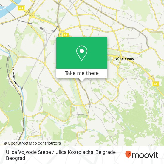 Ulica Vojvode Stepe / Ulica Kostolacka map