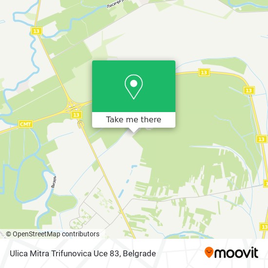Ulica Mitra Trifunovica Uce 83 map