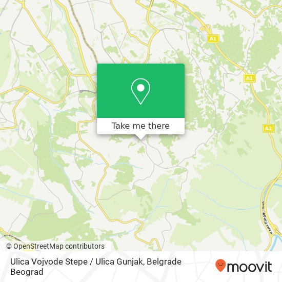 Ulica Vojvode Stepe / Ulica Gunjak map