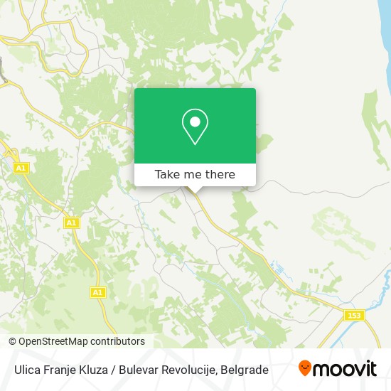 Ulica Franje Kluza / Bulevar Revolucije map