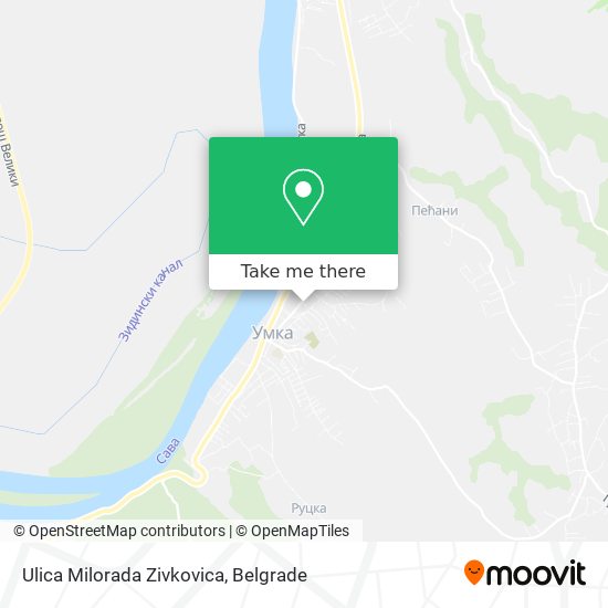 Ulica Milorada Zivkovica map