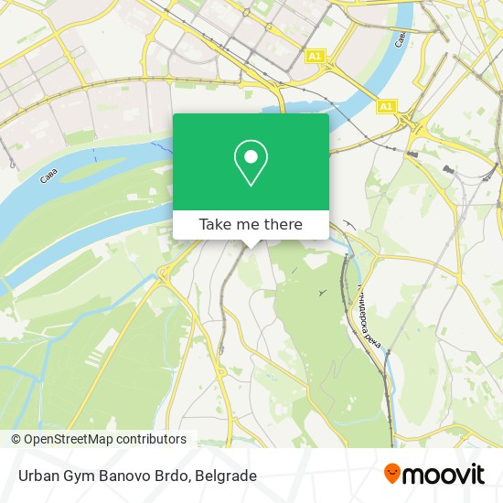 Urban Gym Banovo Brdo map