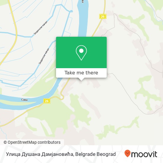 Улица Душана Дамјановића map