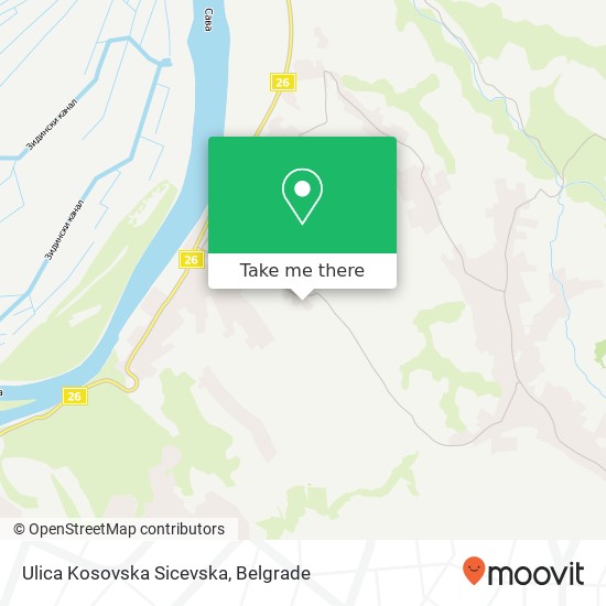 Ulica Kosovska Sicevska map