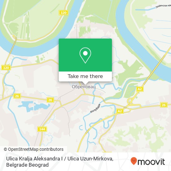 Ulica Kralja Aleksandra I / Ulica Uzun-Mirkova map