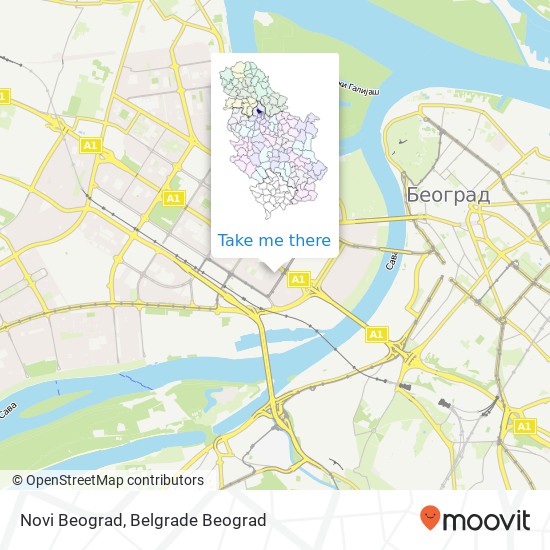 Novi Beograd map