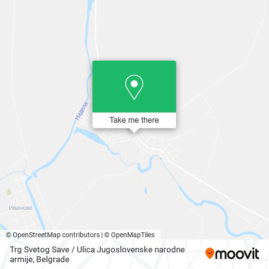 Trg Svetog Save / Ulica Jugoslovenske narodne armije map