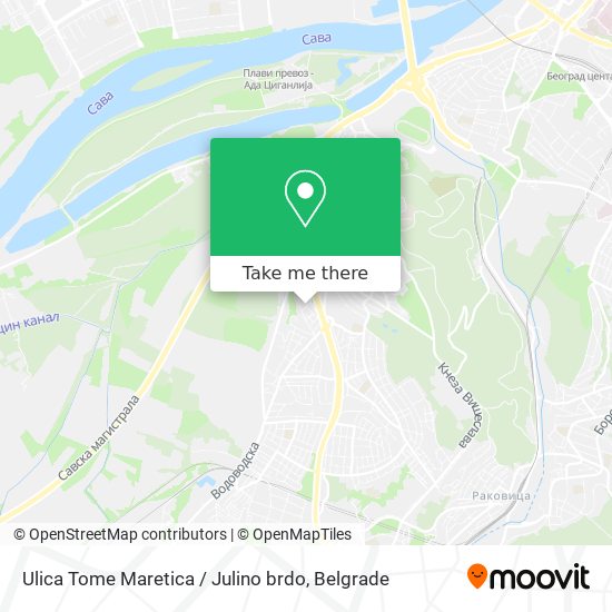 Ulica Tome Maretica / Julino brdo map
