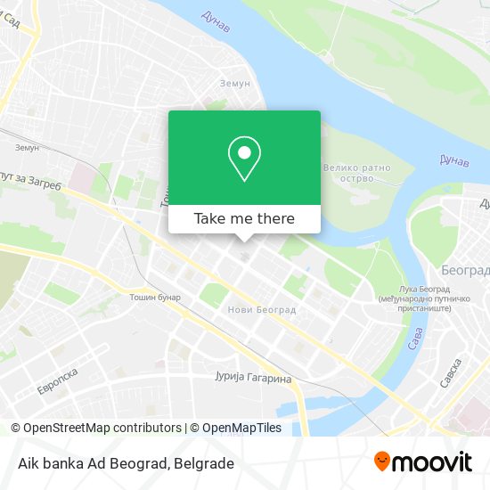 Aik banka Ad Beograd map