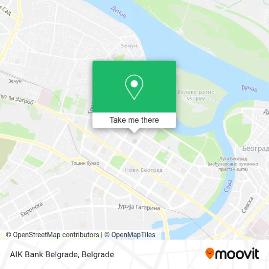 AIK Bank Belgrade map