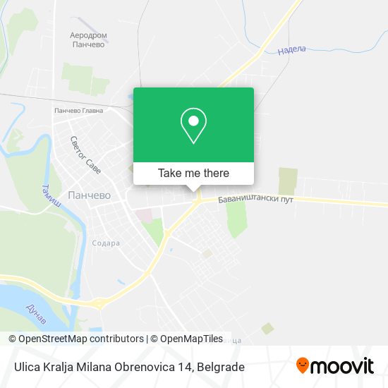 Ulica Kralja Milana Obrenovica 14 map