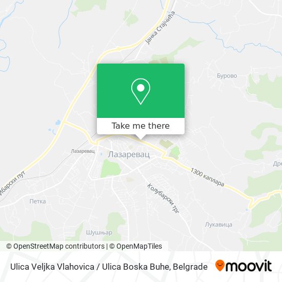 Ulica Veljka Vlahovica / Ulica Boska Buhe map