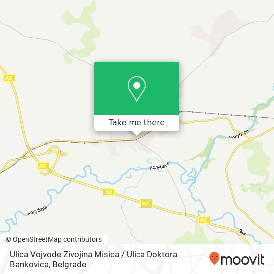 Ulica Vojvode Zivojina Misica / Ulica Doktora Bankovica map