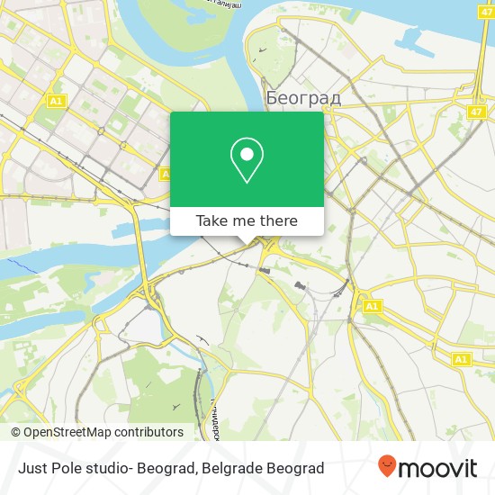 Just Pole studio- Beograd map