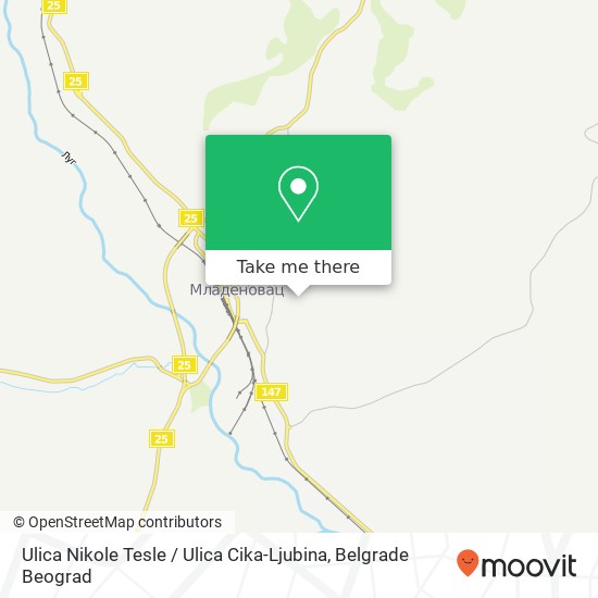 Ulica Nikole Tesle / Ulica Cika-Ljubina map