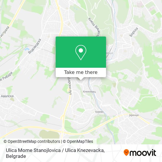 Ulica Mome Stanojlovica / Ulica Knezevacka map