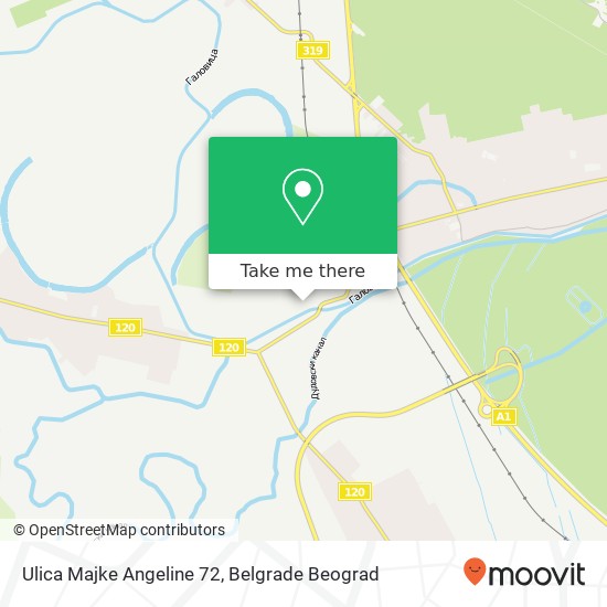 Ulica Majke Angeline 72 map