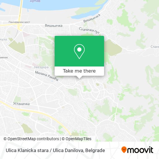 Ulica Klanicka stara / Ulica Danilova map